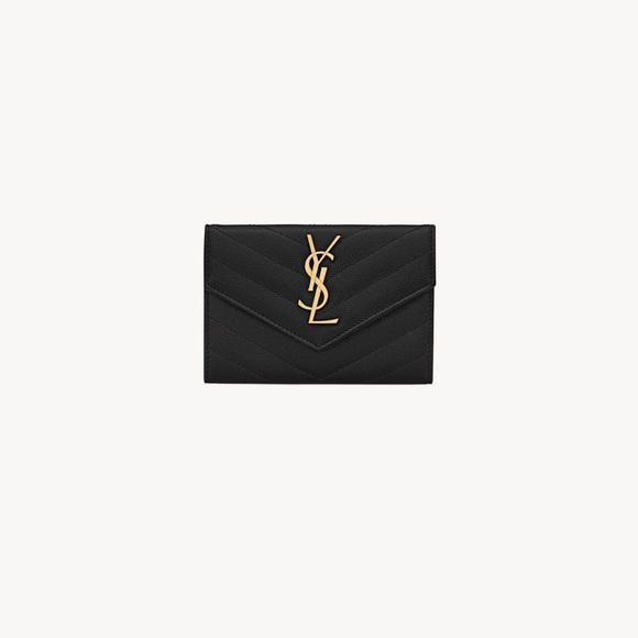 Saint Laurent Black Chevron Quilted Leather Camera Bag and Small Envelope Wallet - Picture 15 of 15